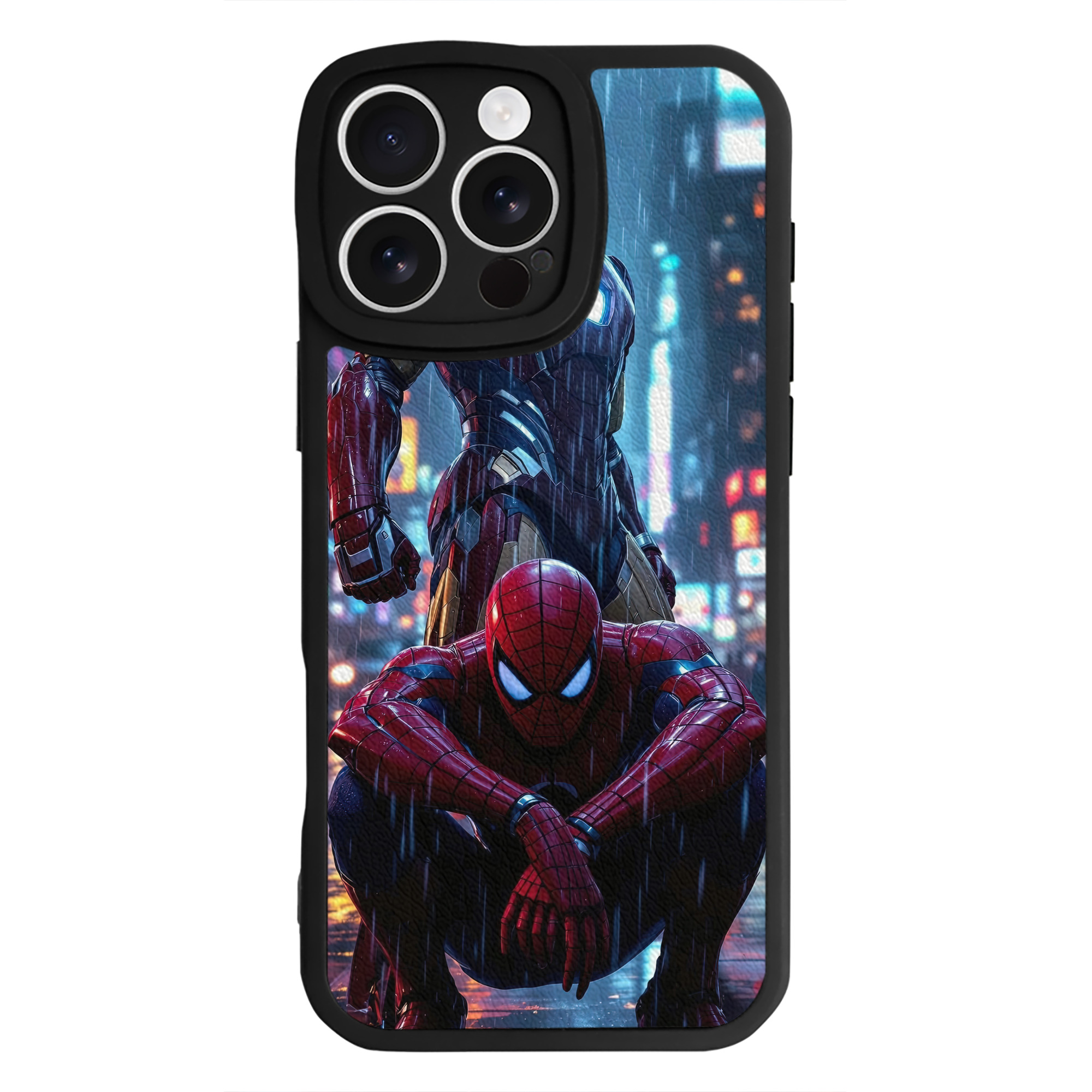 Spider Man スパイダーマン 【iPhone 16シリーズ対応】シリコンスマホケース（レザー調） 材質：シリコン